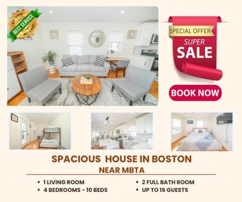 80-2 4BR Boston - Bright Family Stay near PJP II Park