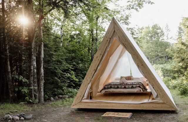 A-Frame Site 3 | Queen Bed | Pond View