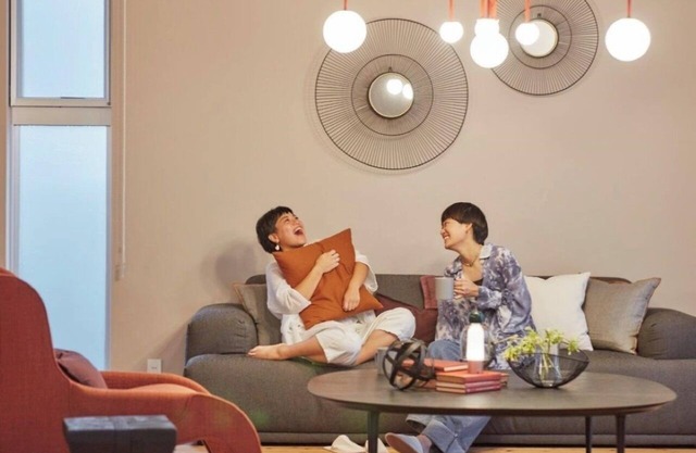 A luxurious inn with a coralcolored interiorEmer/Miyakojima Okinawa