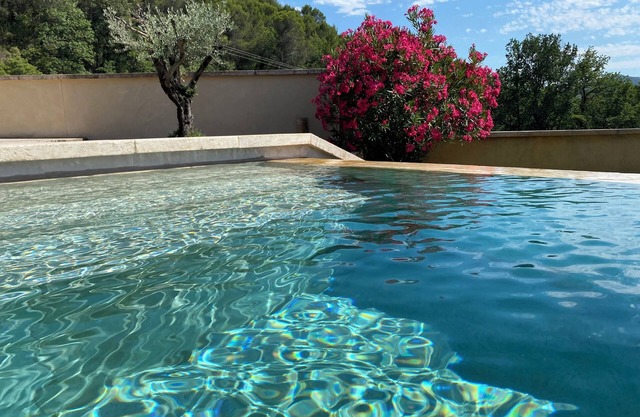 A nice house at Mas de la Pinède with a pool for 2 to 10 persons