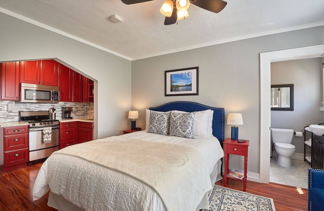 Above the downtown scene stay at the Yamhill Flats: Suite 4