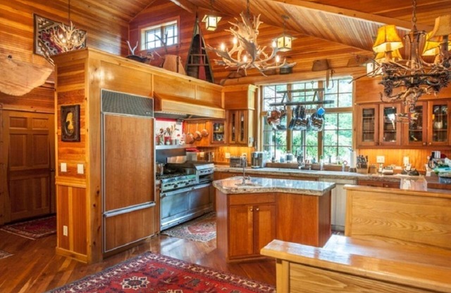 Adirondack Great Camp style home on beautiful Blue Mountain Lake