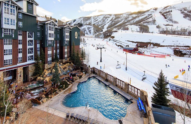 Alpine villa in beautiful Park City with heated pool, ski-in/ski-out convenience