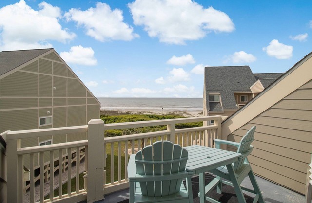 Amazing Ocean Views from Lovely 2 BR Condo w/Pool at Oak Island Beach Villas.