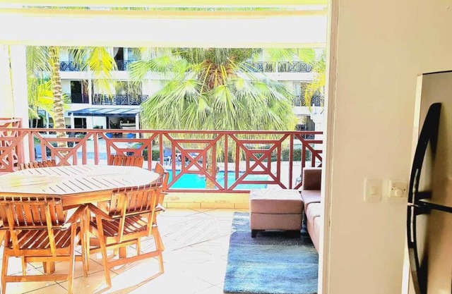 Apartment within a hotel.