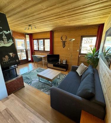 Appartement T2 ambiance chalet centre village proche des commerces et des pistes WIFI