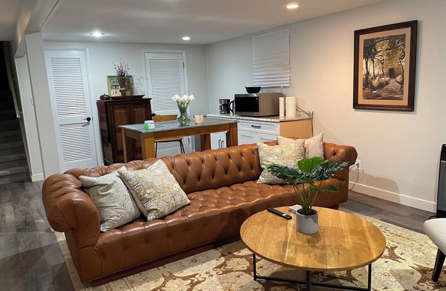 Basement in private home close to DTC. Driveway parking.