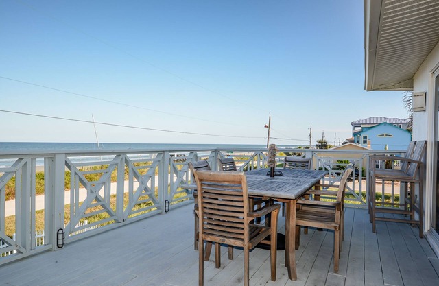 Beachfront home with large deck, perfect for families! - 6492 S. Atlantic