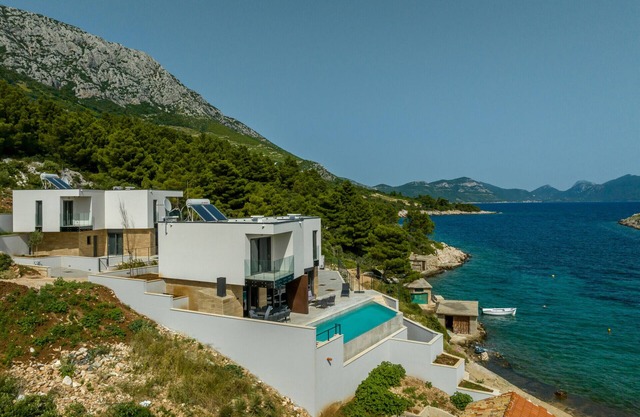 Beachfront villa Luce with seaview and pool