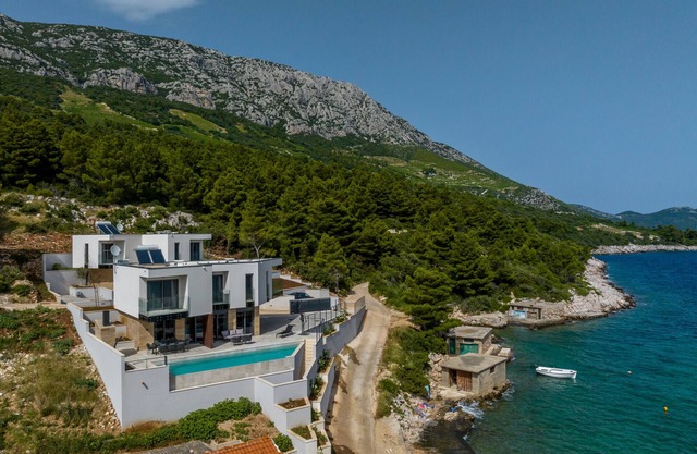 Beachfront villa Mare with seaview and pool