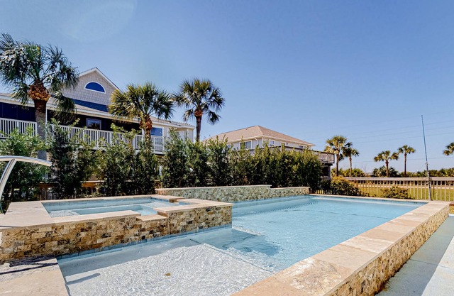 Beautiful dog-friendly home near beach with private pool, hot tub, firepit & AC