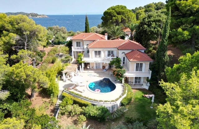Beautiful Private Villa with pool, sea views & 1 minute walk to beach.