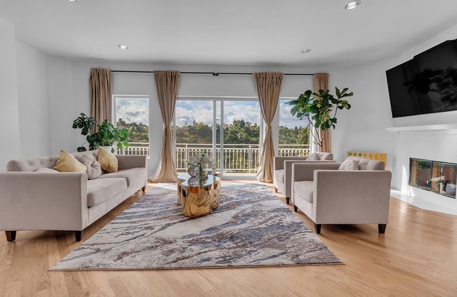 Bel Air Tennis Villa offers serene canyon views and glimpses of the ocean.