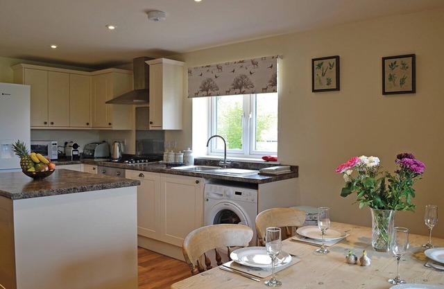 Bespoke lodge situated in a rural setting.