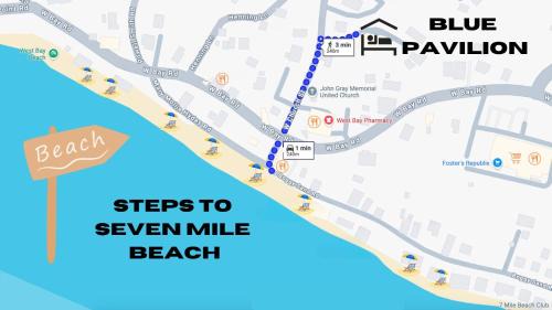 BLUE PAVILION - 3 Private Suites, 3 Kitchens, 4 Bedrooms, 3 Bathrooms - Steps to BEACH