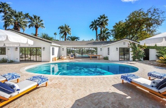 Book a Fall Stay Today! Palm Springs Home with Private Pool, Hot Tub, Fireplace and Mountain Views!