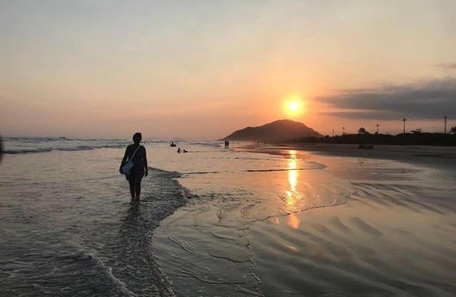 Boracéia-Bertioga em frente ao mar