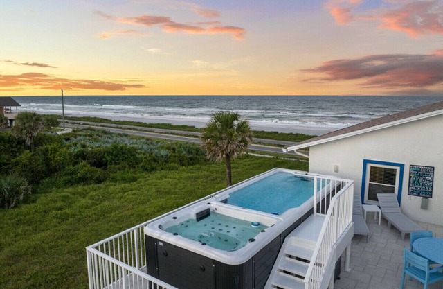 Brand new refurbished with the beach right outside your door