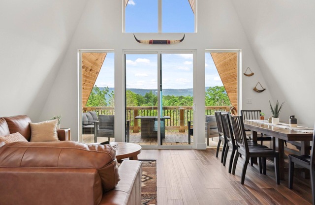Buffalo Bluff | Rustic A-frame Cabin | Bluff Mtn Views!