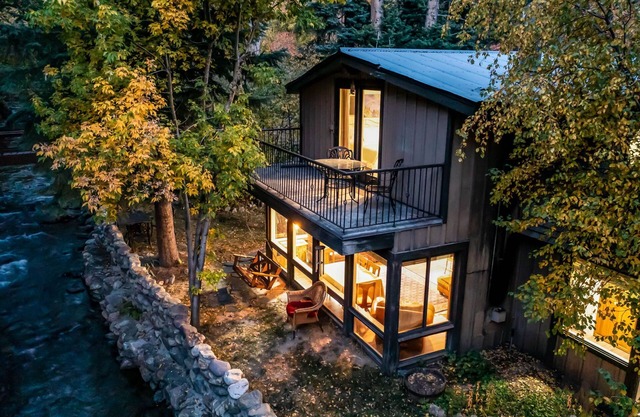 Cabin Located on Big Cottonwood Canyon River