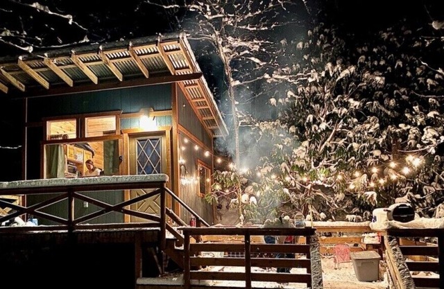 Camp Bigfun: Tiny Treehouse Cabin Solar Power Off Grid