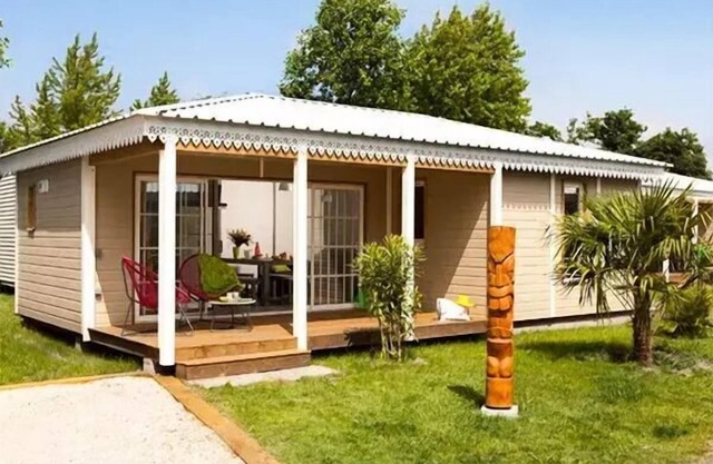 Campsite Mayotte Holidays* - Chalet Comfort 4 rooms 5 adults + 2 children with air conditioning - TV