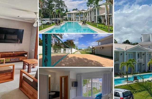 Casa em condomínio a 200m da praia em Arraial D'ajuda, com 3 suites, sala climatizada, área gourmet privativa, Internet 300MBPS, condomínio com piscinas adulto e infantil, sauna, quadra de beach tenis e portaria 24hrs.