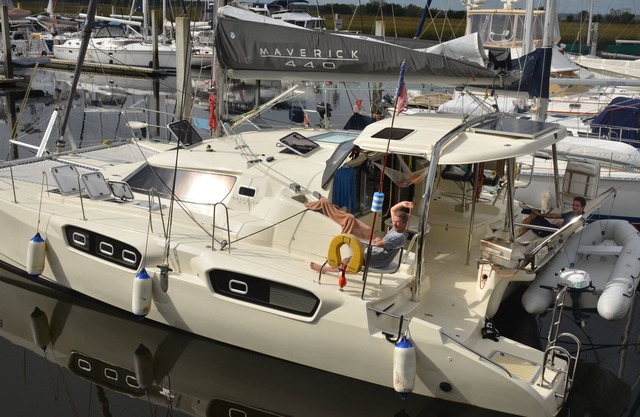 Catamaran in a great marina as a houseboat or excursion boat in a 5 star resort