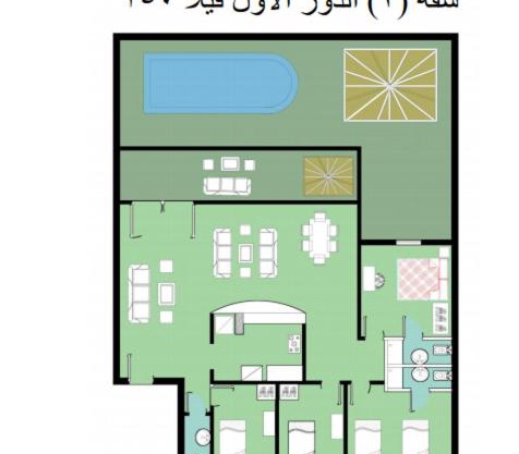Chalet 2 v150 first floor 4 bedrooms green beach