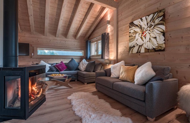 Chalet Vorlaz is a luxury ski chalet with hot tub