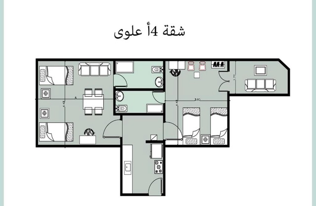 Chalets4A sea and pool view 2Bed rooms without lounge 114 at Green Beach