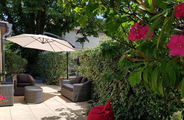 Charming house of full foot in garden