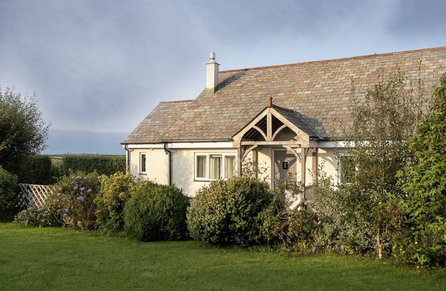 Charming characterful cottage overlooking Cornish countryside and sea view.