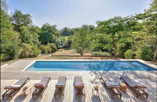 Charming house 15m*3m heated pool, garden 17min Bordeaux