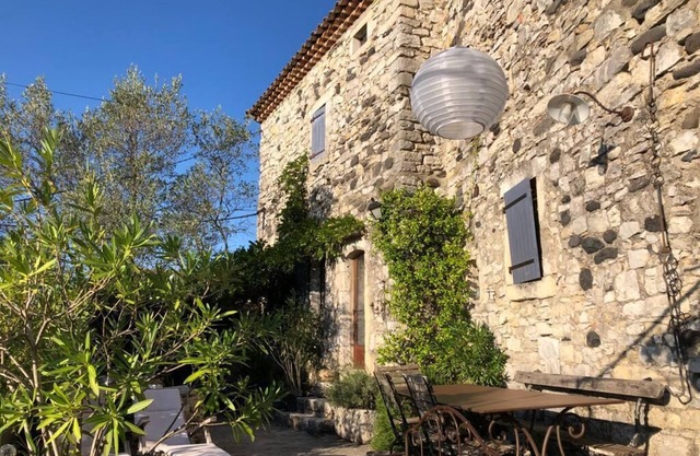 Charming stone house; magnificent view; heated swimming pool; quiet location