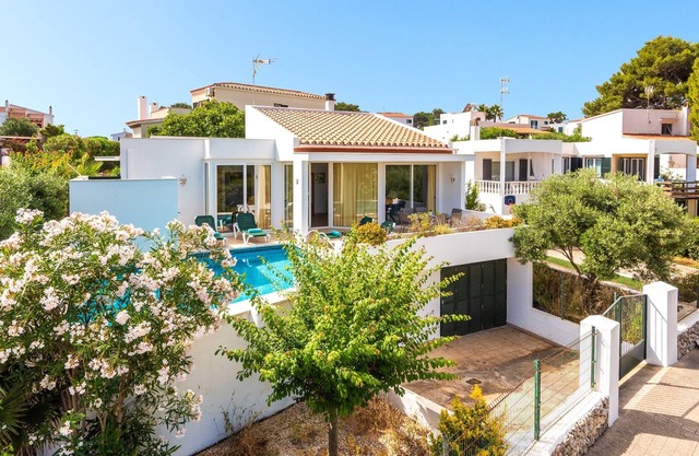 Charming "Villa Elena - Port Addaia" with Sea View, Pool, Wi-Fi, Terrace & Garden; Parking Available