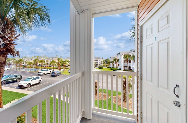 Coastal condo with waterway views from balcony