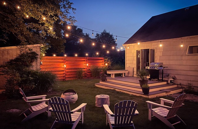 Coastal Vibes 3BR in Mystic w/Private Backyard, Outdoor Shower & Firepit