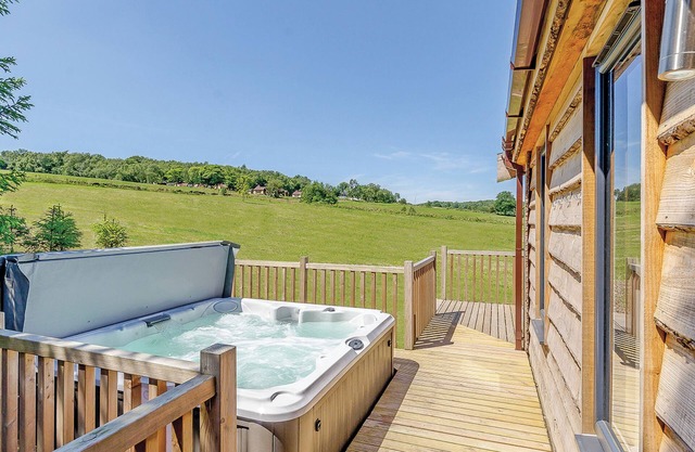 Contemporary lodge with stunning countryside views.