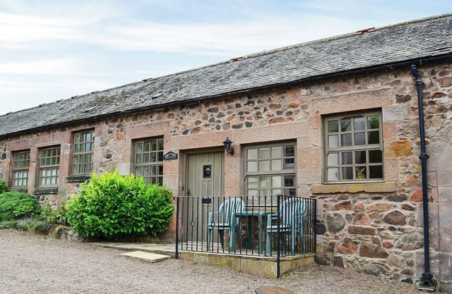 Cosy cottage with rural views over the Cheviots and access to acres of land.