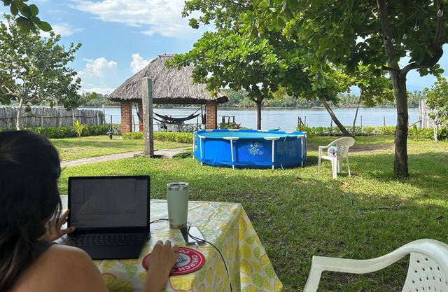 Cottage rustic house water front near mangrove area