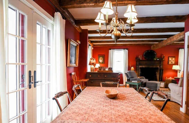 cottage with walks for your dogs filled with Vermont antiques and charm