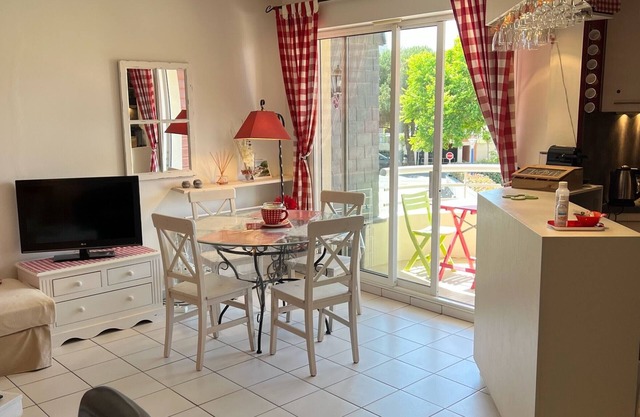 Cozy 2-Room Apartment Near Beach with Marina View, Balcony & Modern Amenities
