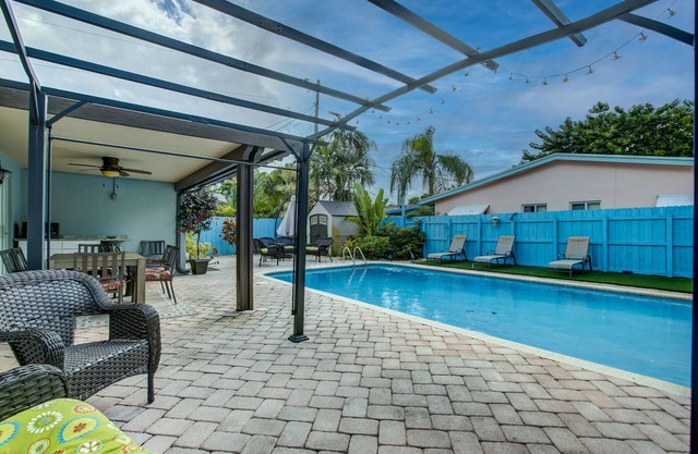 Cozy 3 bdr house is centrally located with heated pool
