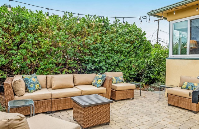 Cozy home with free WiFi, central AC, furnished patio, and private gas grill
