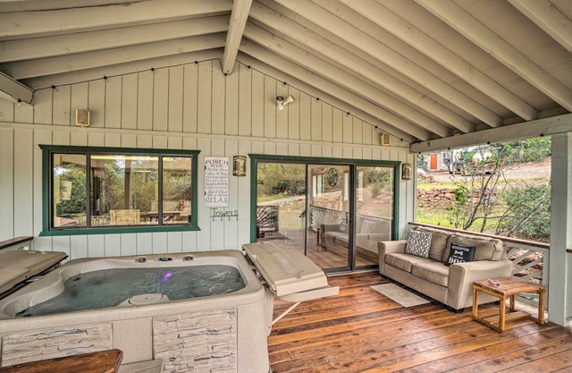Cozy Pine Retreat w/Private Hot Tub & Views