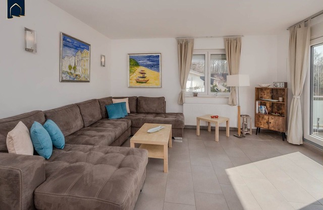 Cozy vacation apartment in Korswandt on the lake with balcony and lake view