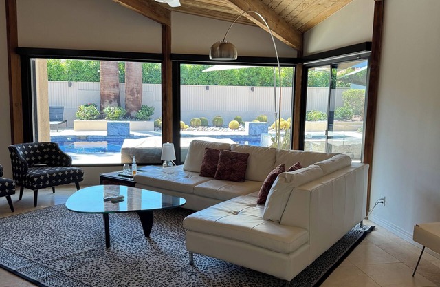 Custom, one of a kind Roofline, Mid Century Gem with in Rancho Palmeras Estates.