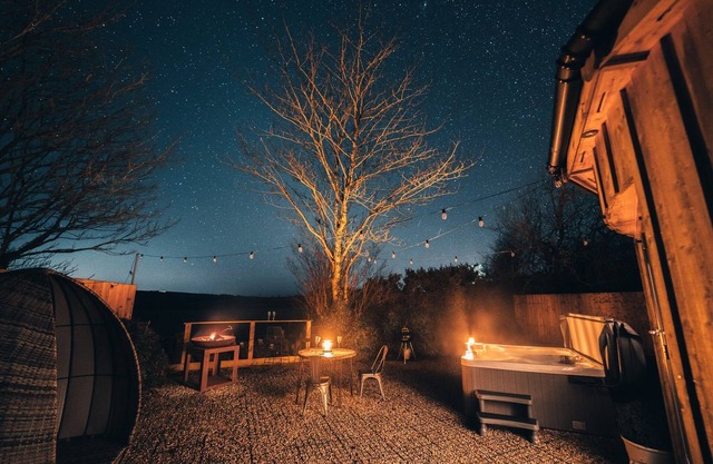 Cynefin Roundhouse - A luxury cabin exclusive for couples with hot tub.