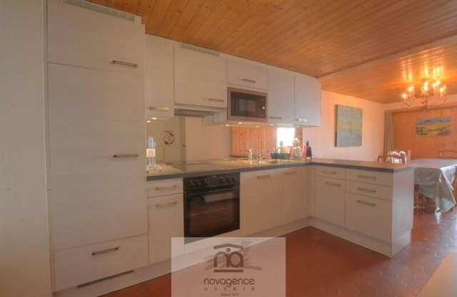 Departure "skis on" from this apartment. Located in the central square and pedestrian Anzère, this p